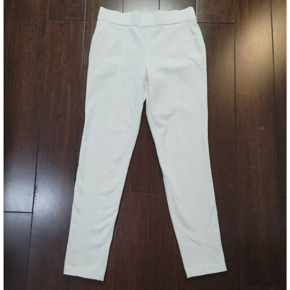 JNY Ivory White Stretch Pants XS | Seamed Front & Back Slim Tailored  Fit EUC